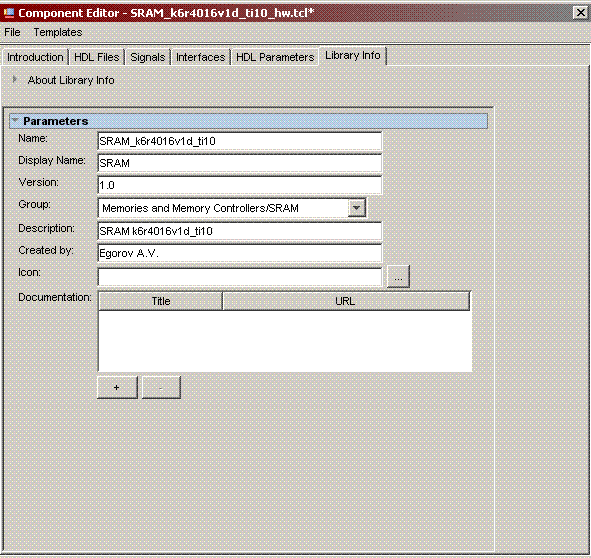 IP SRAM Library Info